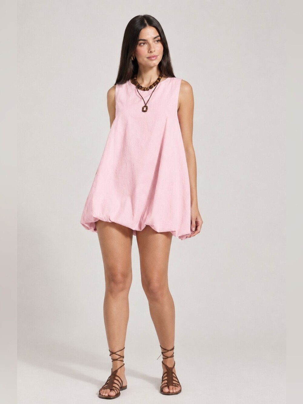 Free People Pink Bubble Hem Sleeveless Cover-Up Size S